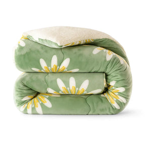 Fluffy Sherpa Comforter with Quilt Core