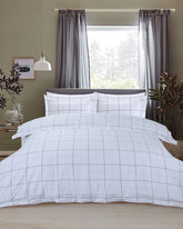 Check Cotton Bedding Bundle Set