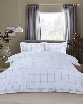 Check Cotton Bedding Bundle Set