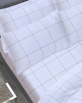 Check Cotton Bedding Bundle Set