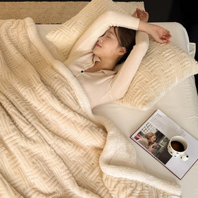 Double Layer Jacquard Warm Blanket