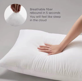 NIGHTSLEEP Pack of 2 Pillows, Luxury PLAIN Bounce Back Hollow Fibre Filling Pillow