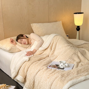 Double Layer Jacquard Warm Blanket