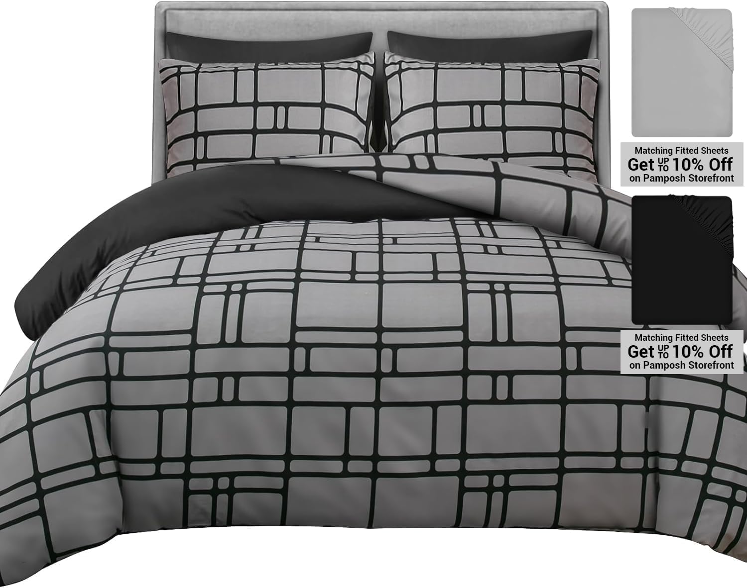 Pamposh Double Duvet Set Premium Brushed Microfiber Duvet Cover Double Ultrasoft Hypoallergenic Duvet Double Cover Set Non Iron Luxury Bedding Sets With Zipper Closure