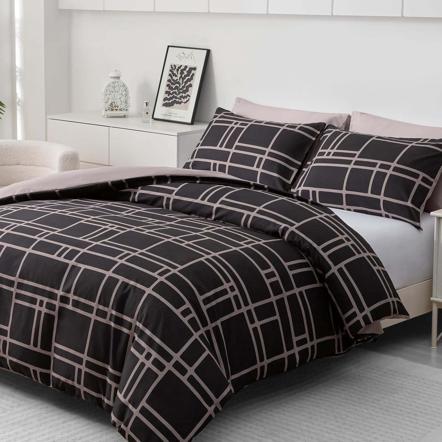 Pamposh Double Duvet Set Premium Brushed Microfiber Duvet Cover Double Ultrasoft Hypoallergenic Duvet Double Cover Set Non Iron Luxury Bedding Sets With Zipper Closure