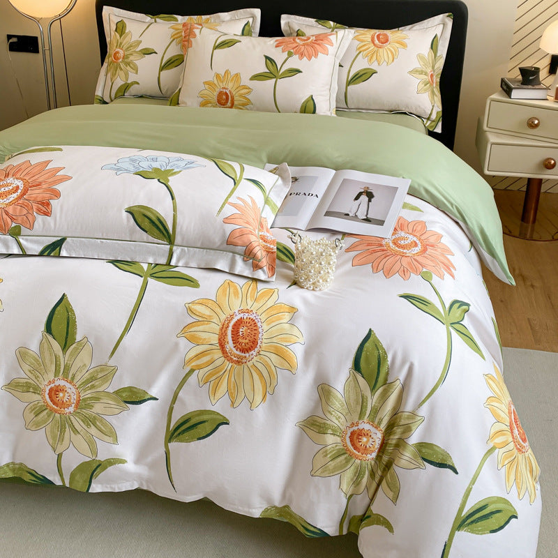 Cotton Floral Bedding Set (4PCS)