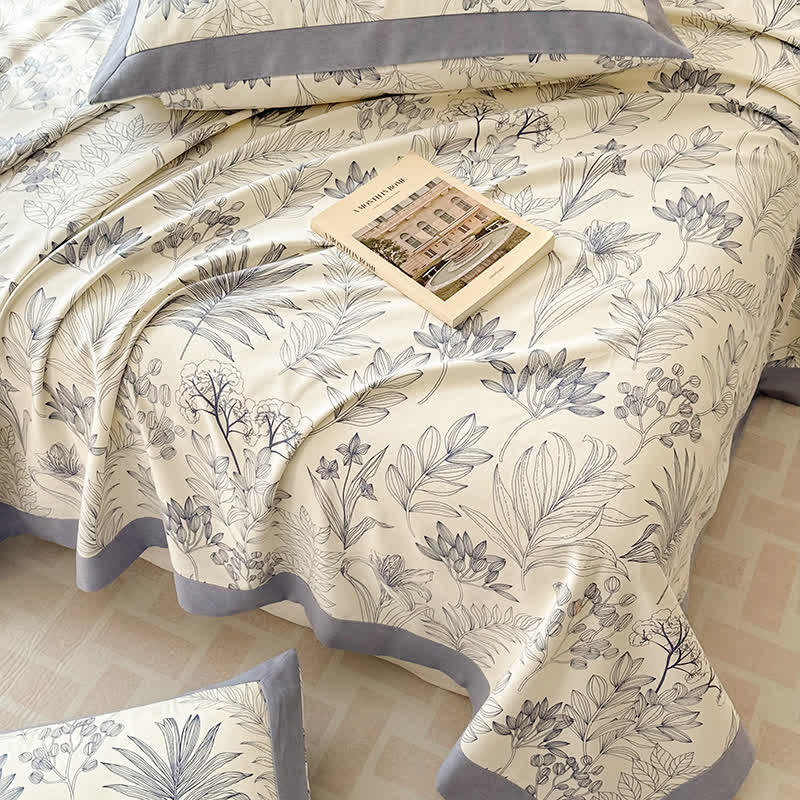 Botanical Cotton Quilt Bedding Set