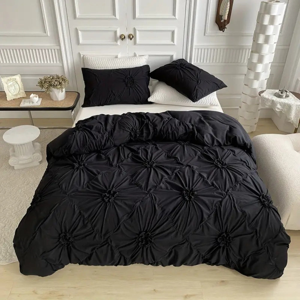 Ruffle Flower Bedding Set 3PCS