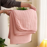 Cotton Waffle Blanket - Breathable All-Season Throw
