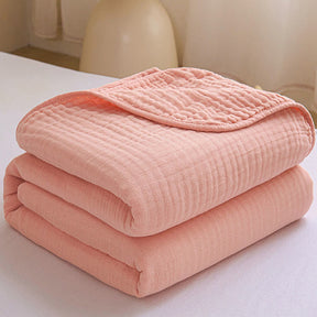 Cotton Waffle Blanket - Breathable All-Season Throw
