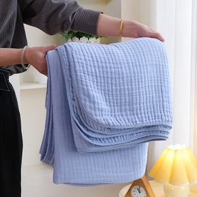 Cotton Waffle Blanket - Breathable All-Season Throw