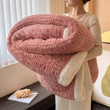 Double Layer Jacquard Warm Blanket