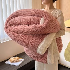 Double Layer Jacquard Warm Blanket