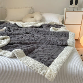 Sherpa Fleece Throw Blanket