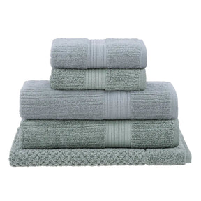 5-Piece Luxury Ribbed Bath Towel Set – Ultra Soft  6 Colours